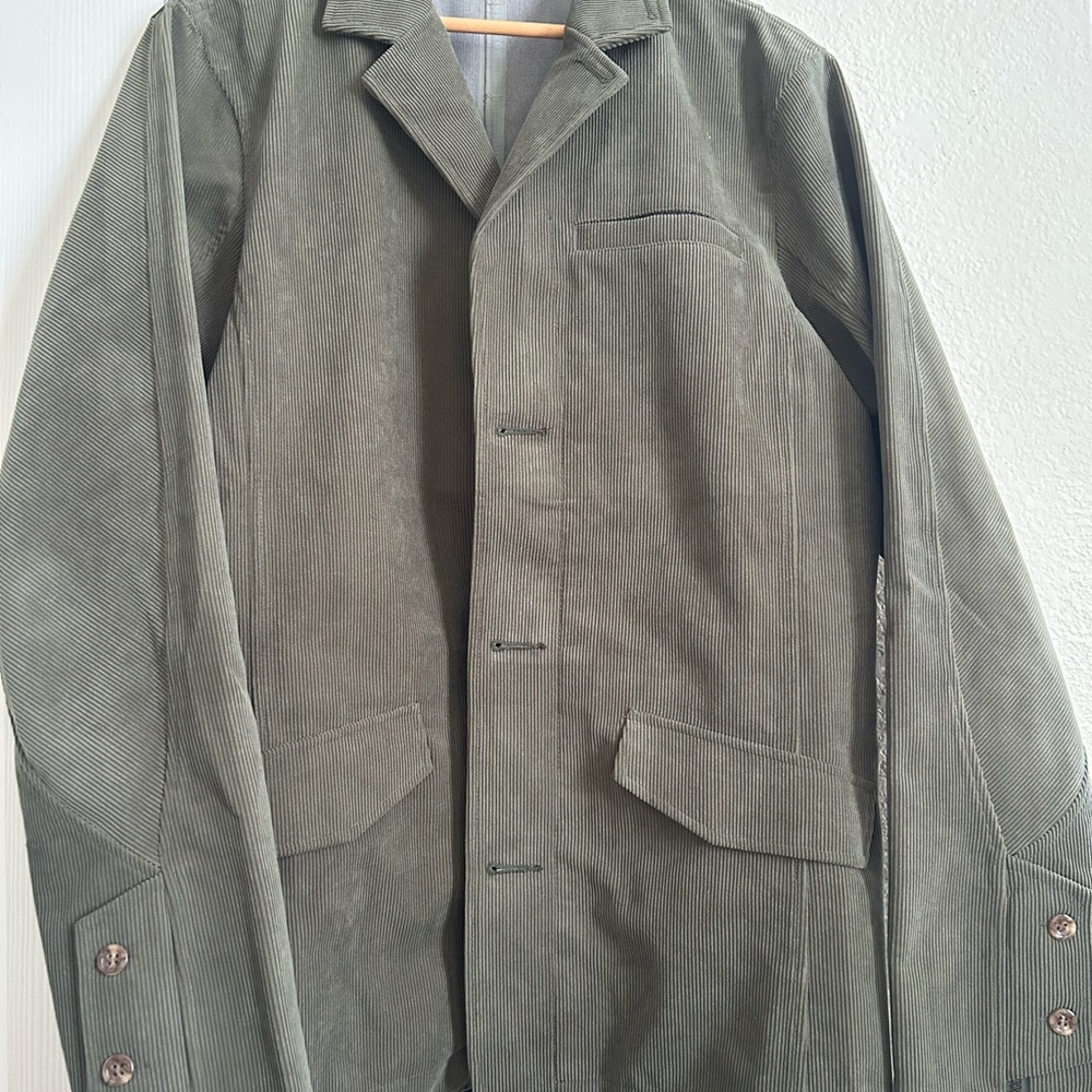 GoLite Men's Olive Corduroy Shirt Jacket - Lightweight Utility Coat